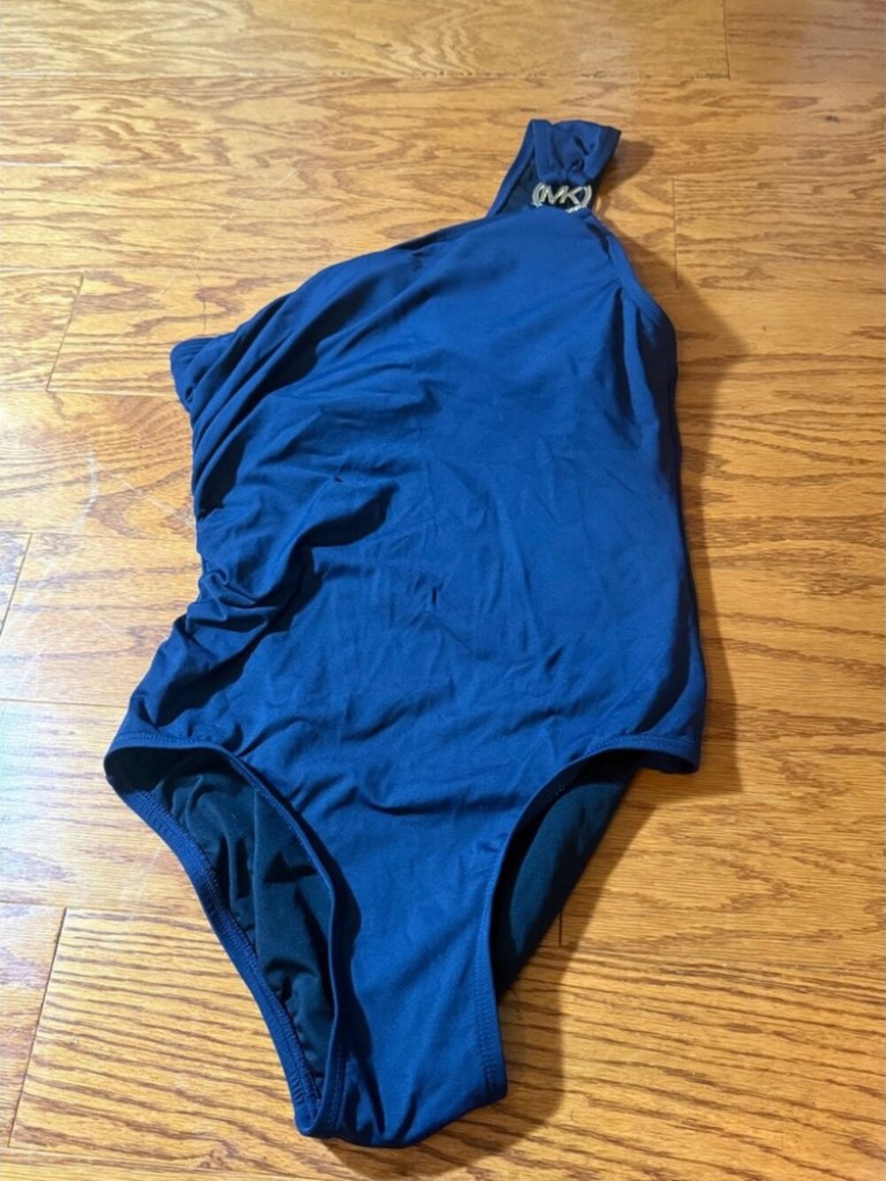 Micheal Kors' One Piece Navy Blue One Strap Bathing Suit Sz 8 EUC